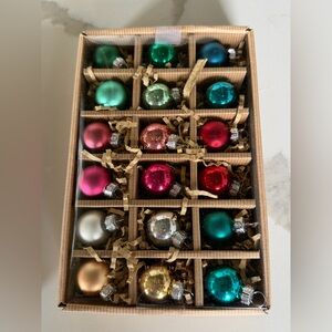 Pottery Barn Holiday Mini Glass Ornaments Vase Filler